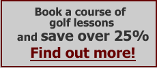 Special offer Golf lessons